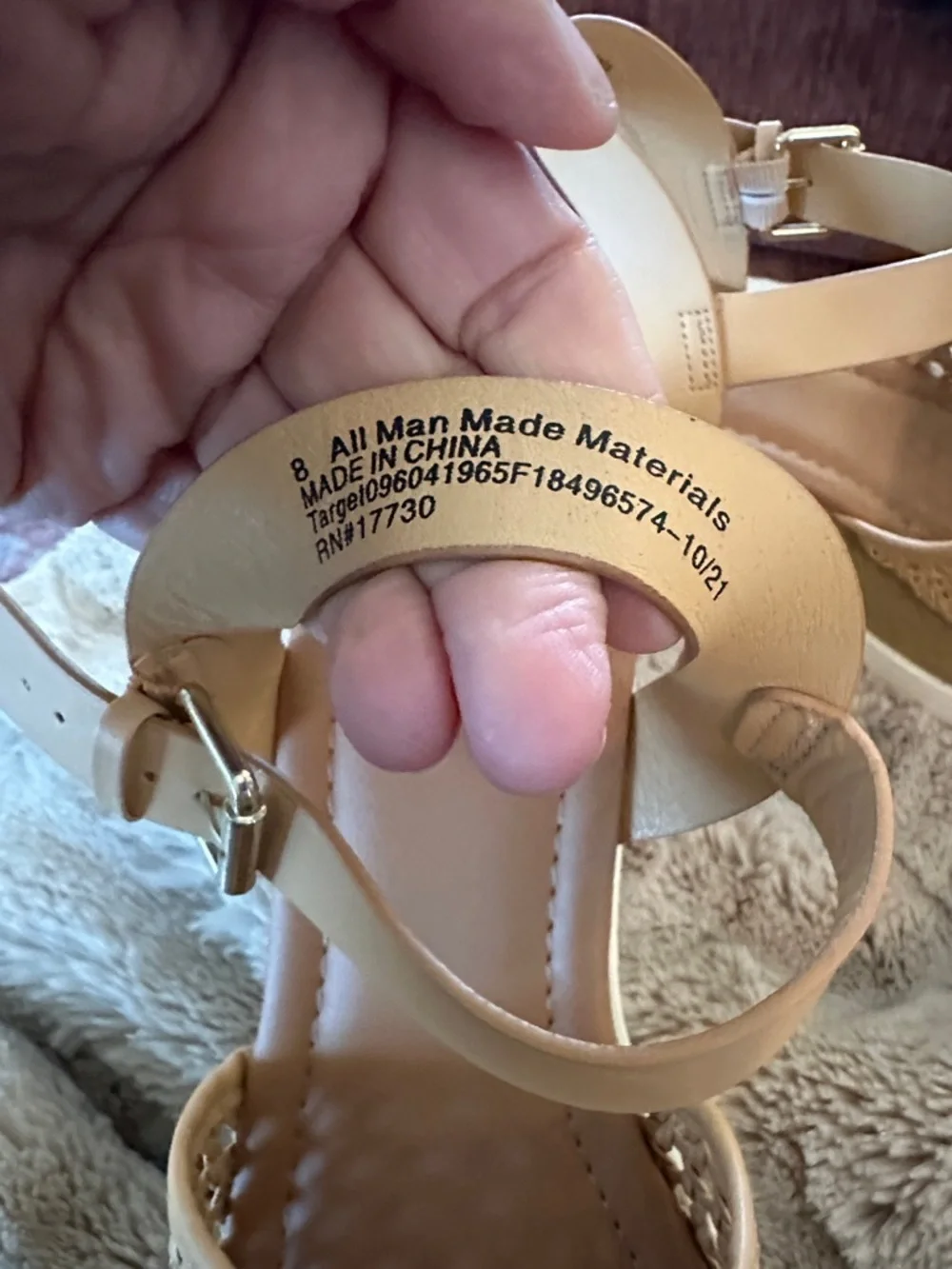 Target Beige Woven Slingback Sandals